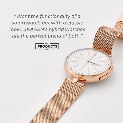 skagen hybrid smartwatch rose gold