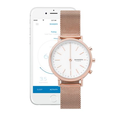 【新品】SKAGEN ハイブリッドスマートウォッチ ピンクゴールド×ホワイト