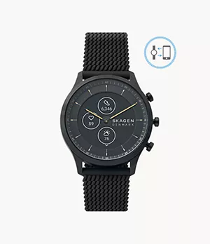 Hybrid Smartwatch HR Jorn 42 mm Silikon schwarz