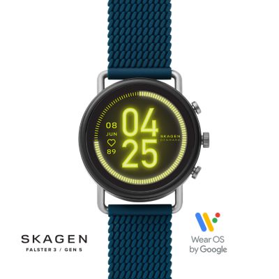 FALSTER 3 ブルーシリコンメッシュ スマートウォッチ SKT5203 - Skagen