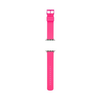 Neon Pink Silicone Bands for Apple Watches 38mm and 40mm