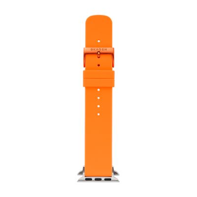 Orange silicone best sale watch band