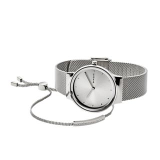 Freja Steel-Mesh Watch + Merete Bracelet Box Set