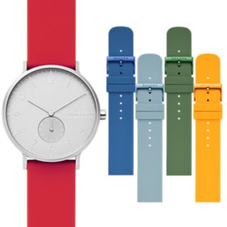 Aaren Kulor Three-Hand Multi-Colored Silicone 41mm Watch Strap Set