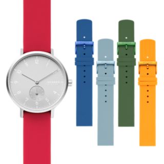 Aaren Kulor Three-Hand Multi-Colored Silicone 36mm Watch Strap Set