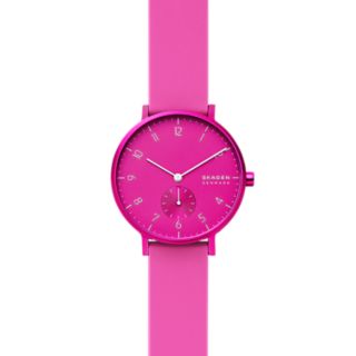 Aaren Kulor Three-Hand Pink Silicone 36mm Watch Box Set