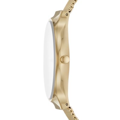 Freja Two-Hand Gold-Tone Stainless Steel Watch and Bracelet Box Set