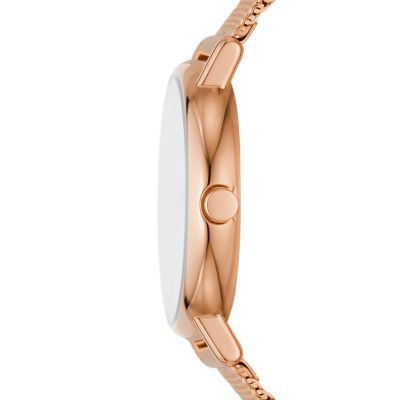 Skagen Signatur Lille Two-Hand Rose Gold Stainless Steel Watch and