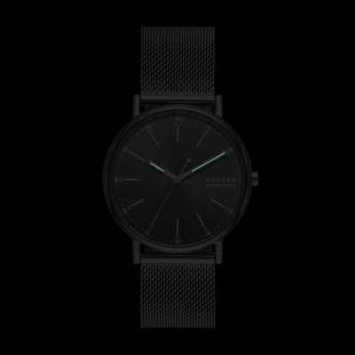 Skagen Signatur Box Set Three-Hand Gray Stainless Steel Mesh Watch