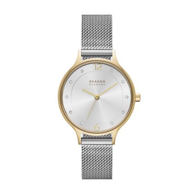 Anita Lille Two Tone Steel Mesh Watch