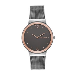 Freja Grey Steel-Mesh Watch