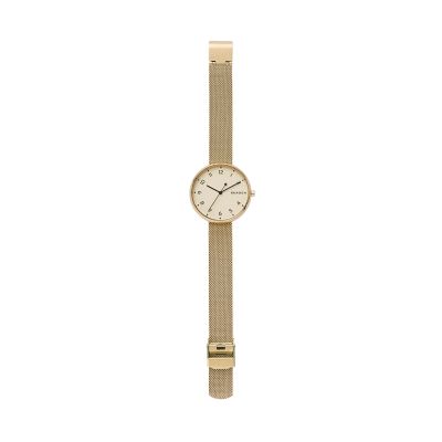 Skagen gold mesh discount watch