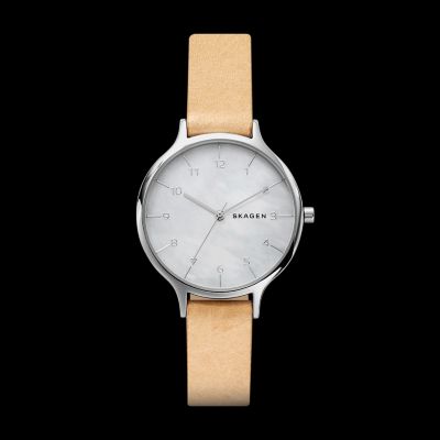 ANITA マザーオブパール ヌードレザーウォッチ SKW2704 - Skagen