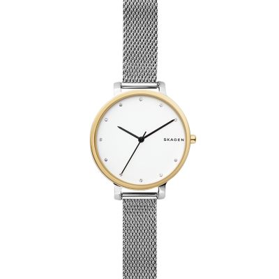 Hagen Two Tone Steel Mesh Watch