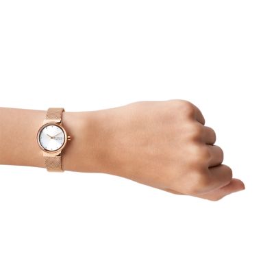 Skagen rose gold online womens watch