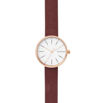 SKAGEN X PLAYTYPE SIGNATUR ブラックレザーウォッチ SKW2663