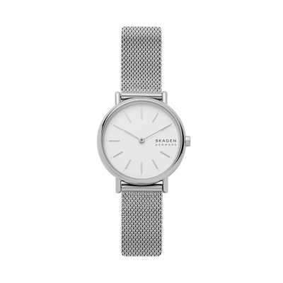 Skagen Unisex Signatur Lille Slim Steel Mesh Watch - Silver 145$