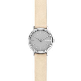 Signatur Slim Nude Nubuck Leather Watch