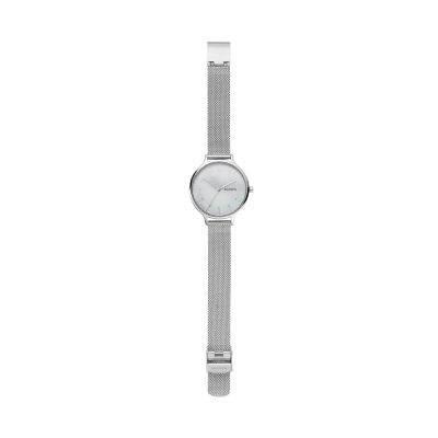 SKAGEN  ANITA マザーオブパール スチールメッシュウォッチ