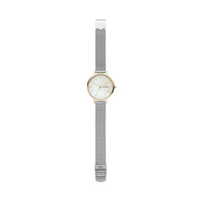 SKAGEN  ANITA マザーオブパール スチールメッシュウォッチ