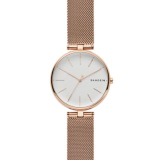 Signatur T-Bar Rose-Tone Steel-Mesh Watch