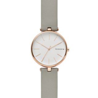 Signatur T-Bar Gray Leather Watch