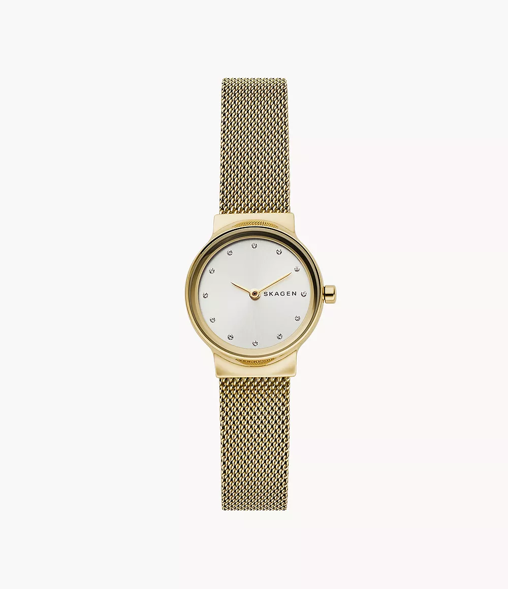 Skagen Women’s Freja Lille Gold-Tone Steel Mesh Watch