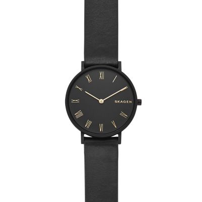 HALD SLIM ブラックレザーウォッチ SKW2745 - Skagen