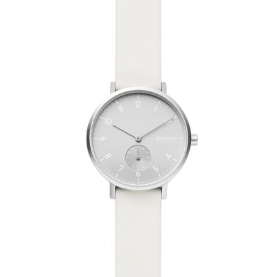 Aaren Kulor Pearl White Silicone 36mm Watch SKW2763 Skagen