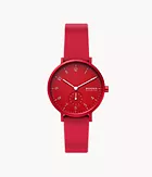 Aaren Kulor Poppy Red Silicone 36mm Watch