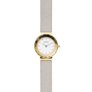 Leonora Silver Leather Watch