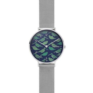 Aaren Silver-Tone Steel-Mesh Watch