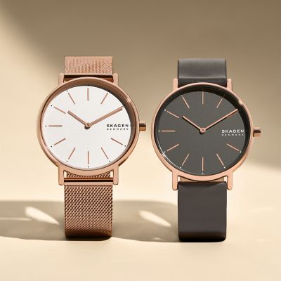 SIGNATUR ローズトーン スチールメッシュウォッチ SKW2784 - Skagen