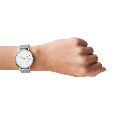 SIGNATUR シルバートーン スチールメッシュウォッチ SKW2785 - Skagen