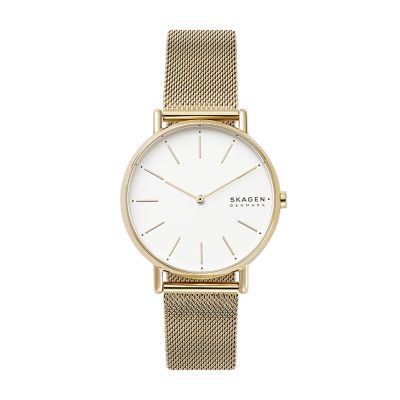 Skagen men's best sale mesh watch