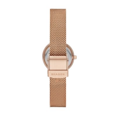 LEONORA ローズゴールドトーンスチールメッシュウォッチ SKW2799 - Skagen