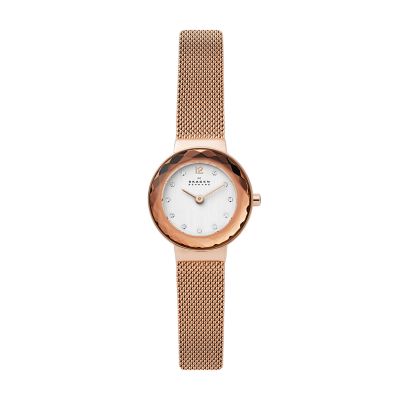 ★SKAGEN ★ローズゴールドトーンスチールメッシュウォッチ★