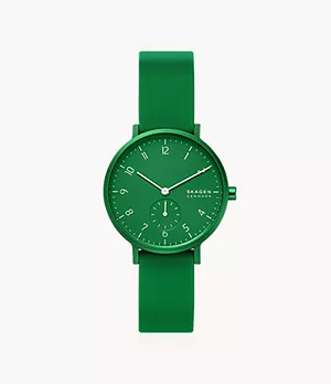Aaren Kulor Forest Green Silicone 36mm Watch