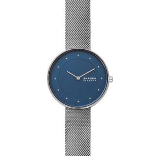 Gitte Silver-Tone Steel-Mesh Watch