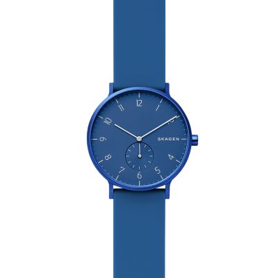 Aaren Kulor Marine Blue Silicone 36mm Watch SKW2817 Skagen