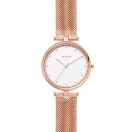 Tanja Three-Hand Rose-Tone Steel-Mesh Watch - Skagen