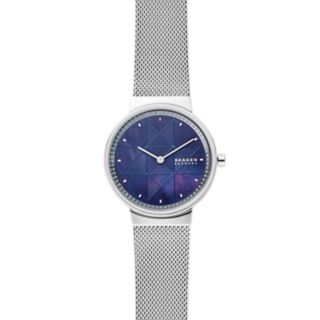 Annelie Two-Hand Silver-Tone Steel-Mesh Watch