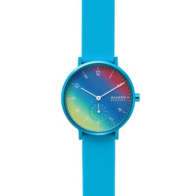 Aaren Ombre Three-Hand Multi-Coloured Silicone 36mm Watch