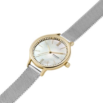 Anita mirror shop steel mesh watch