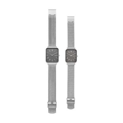 Ryle Two-Hand Silver-Tone Steel Mesh Watch