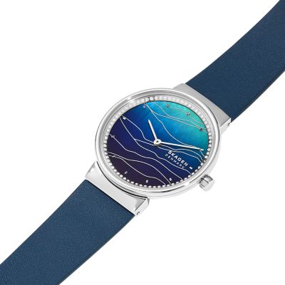 ANNELIE 二針 ブルーレザーウォッチ SKW2903 - Skagen