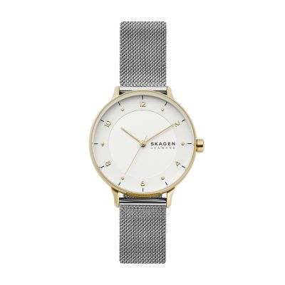 Skagen stainless discount steel mesh watch