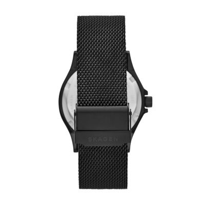 FISK 三針 ブラックスチールメッシュウォッチ SKW2917 - Skagen