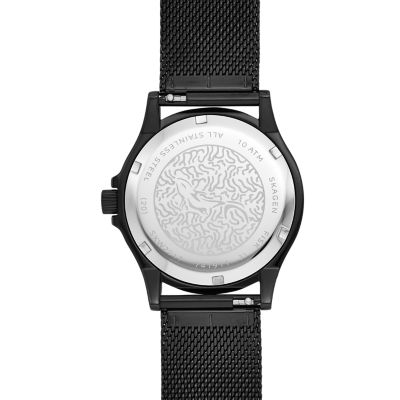 FISK 三針 ブラックスチールメッシュウォッチ SKW2917 - Skagen