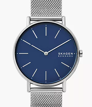 Signatur Two-Hand Silver-Tone Steel Mesh Watch